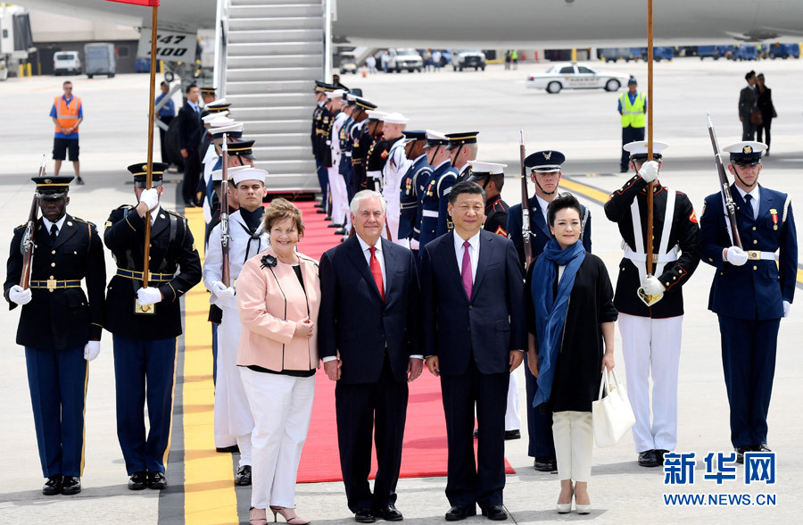 习近平抵达美国佛罗里达州 将同特朗普举行中美元首会晤