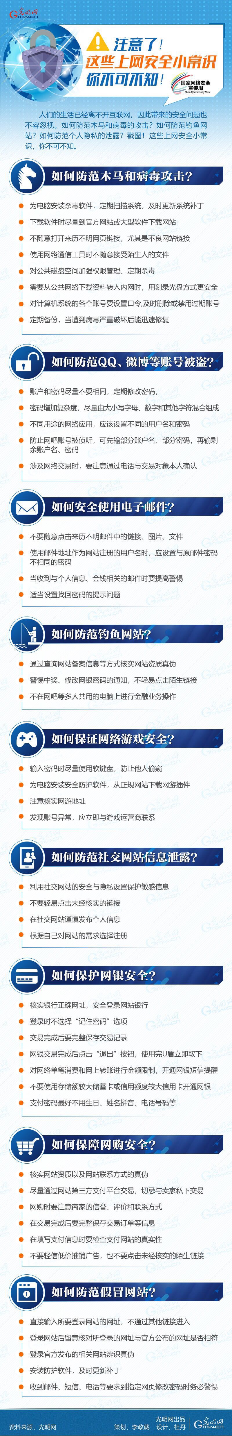 图解丨注意了！这些上网安全小常识你不可不知