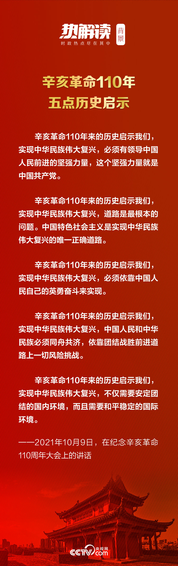 热解读｜纪念辛亥革命 习近平重要讲话贯穿这一鲜明主题