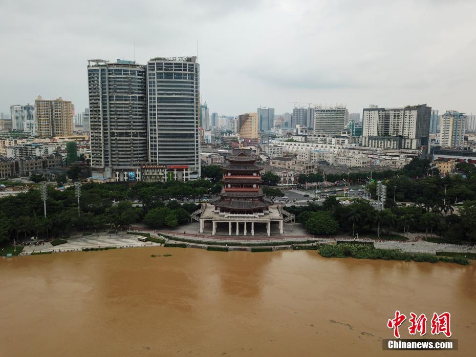 郁江广西南宁段出现超设防水位洪水