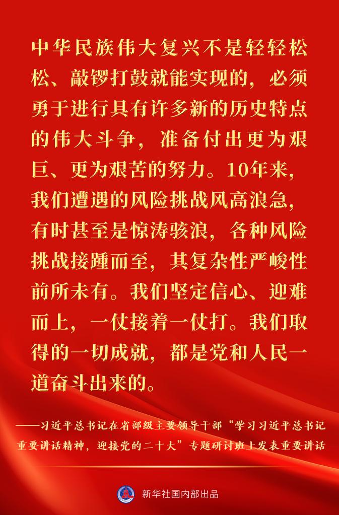 习近平总书记在省部级主要领导干部专题研讨班重要讲话金句速览