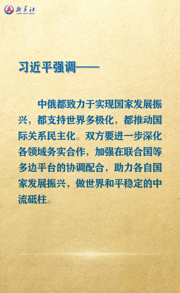 海报 | 习主席会见普京总统，有这些要点