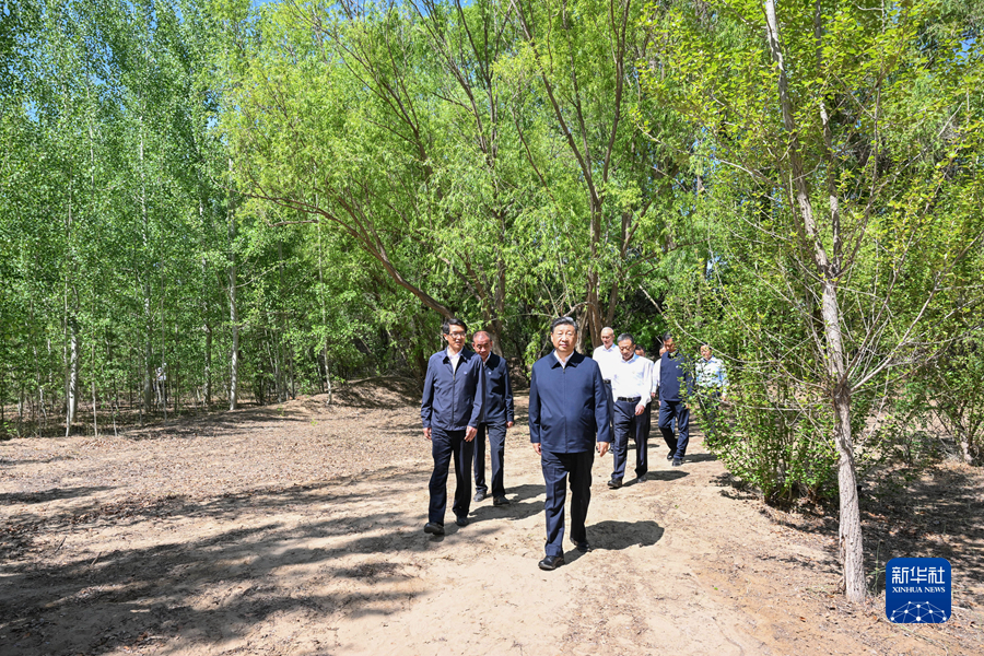 习近平在内蒙古巴彦淖尔考察并主持召开加强荒漠化综合防治和推进“三北”等重点生态工程建设座谈会