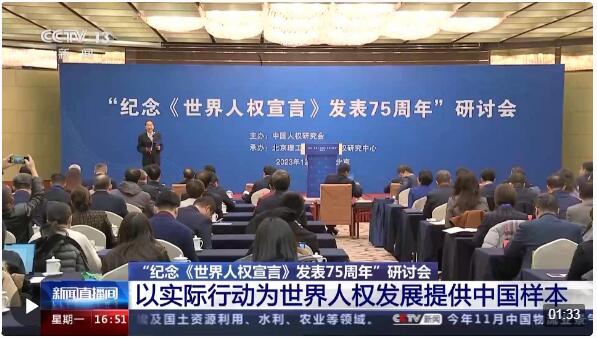 “纪念《世界人权宣言》发表75周年”研讨会 以实际行动为世界人权发展提供中国样本