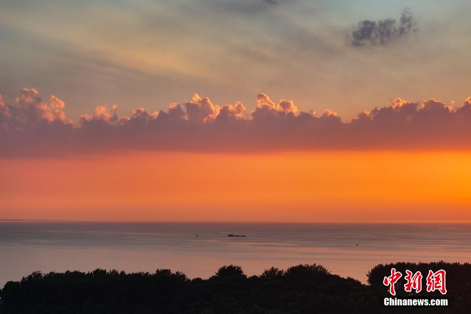 洪泽湖夕阳美