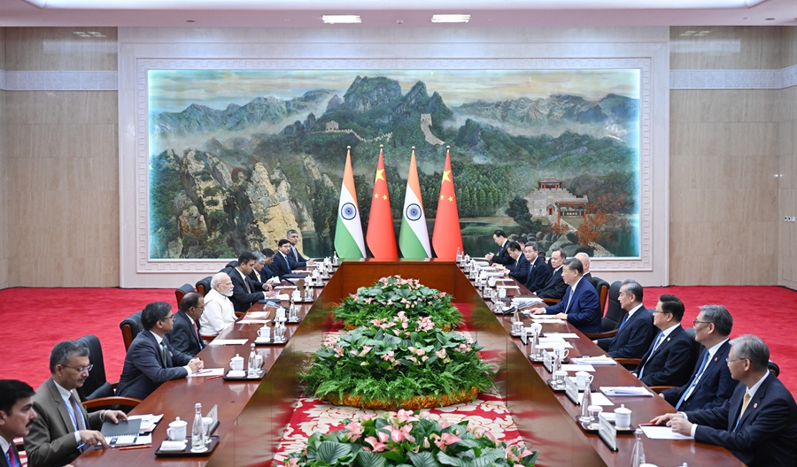 上合组织天津峰会丨习近平会见印度总理莫迪