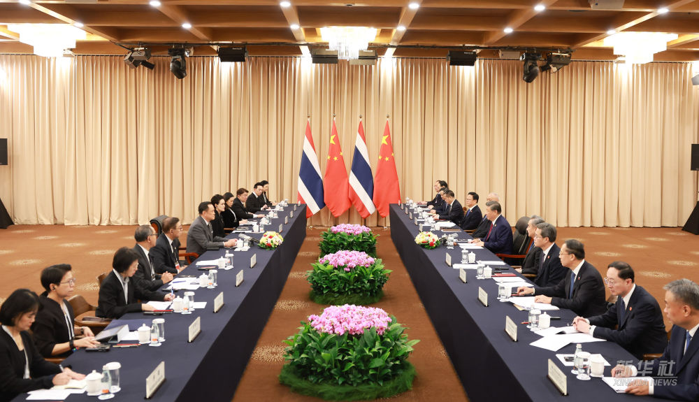 习近平会见泰国总理阿努廷