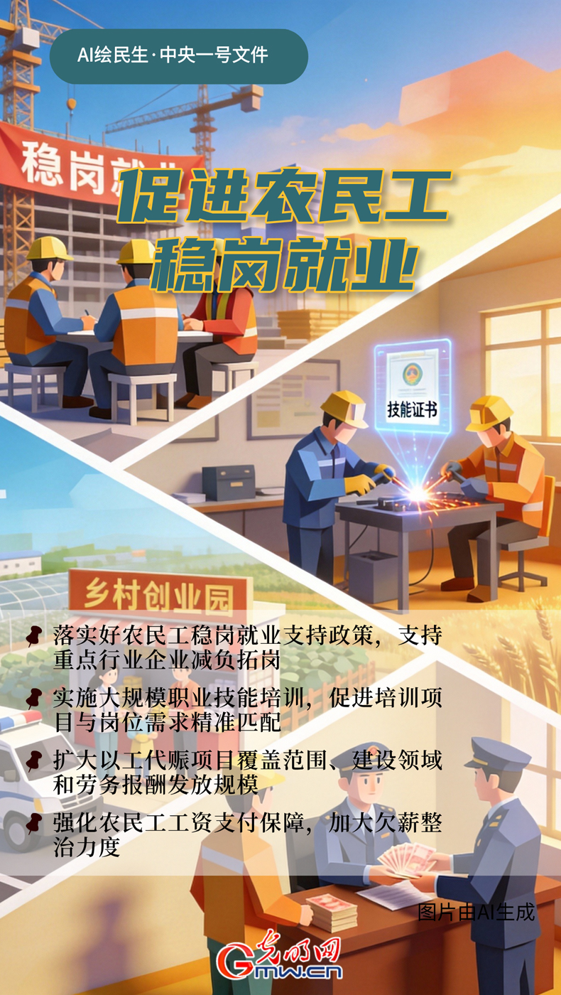 AI绘民生·中央一号文件丨如何保障农民工在城镇的就业与发展? AI绘民生·中央一号文件丨如何保障农民工在城镇的就业与发展?