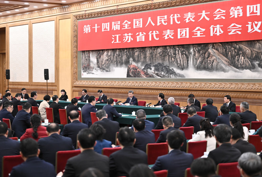 两会新华社快讯：习近平参加江苏代表团审议