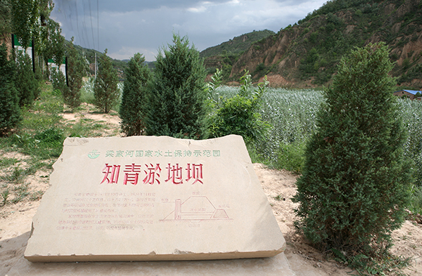 人民领袖|黄土地上的生态守望 图为陕西省延安市延川县文安驿镇梁家河村知青淤地坝。