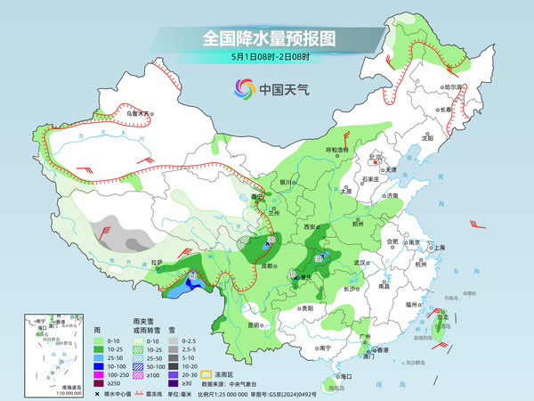 北方多地气温冲击30℃ 五一假期新一轮降雨来袭