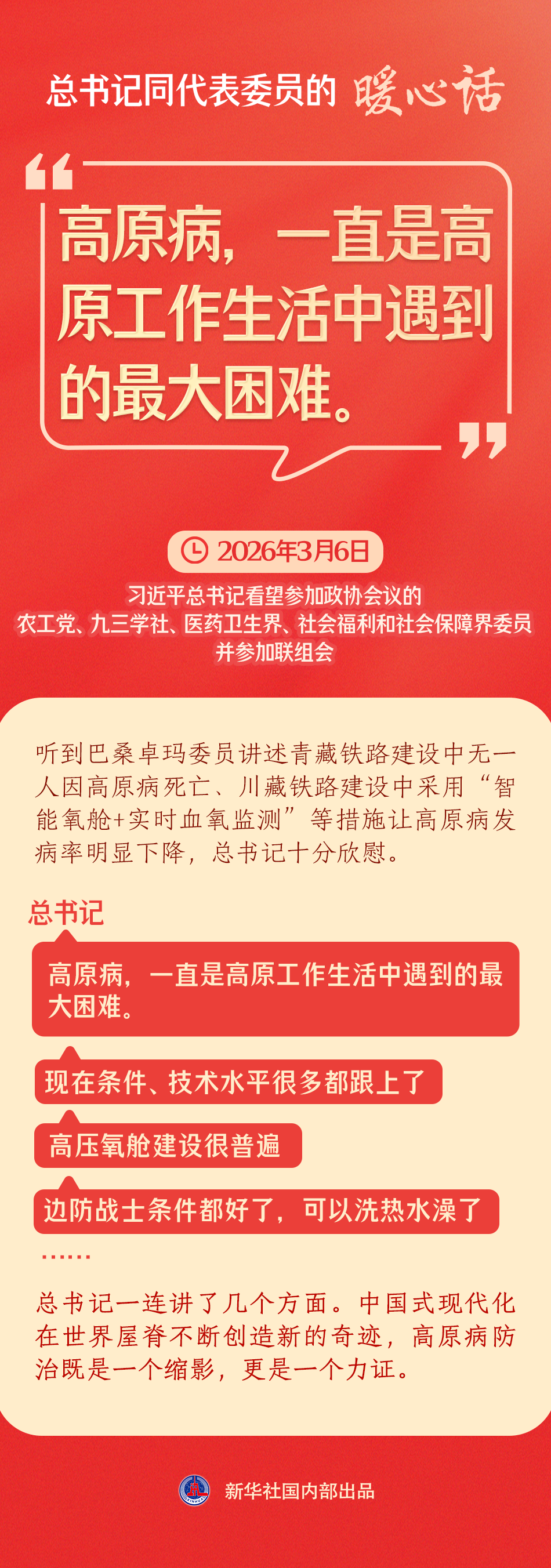 总书记同代表委员的暖心话