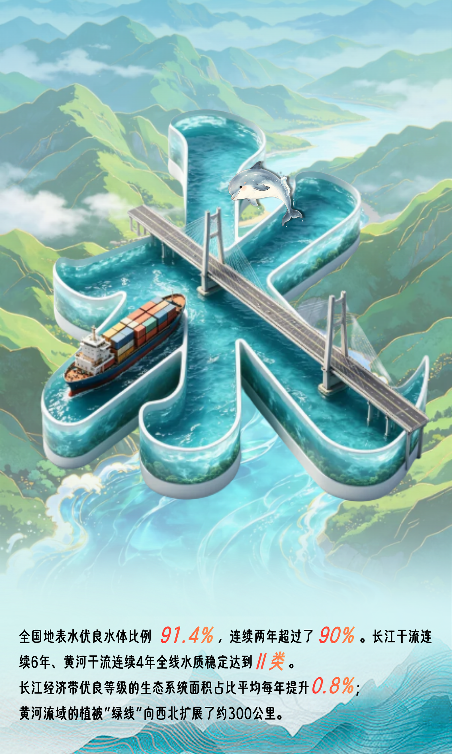好评中国|AI创意海报:六五环境日,擦亮美丽中国生态底色